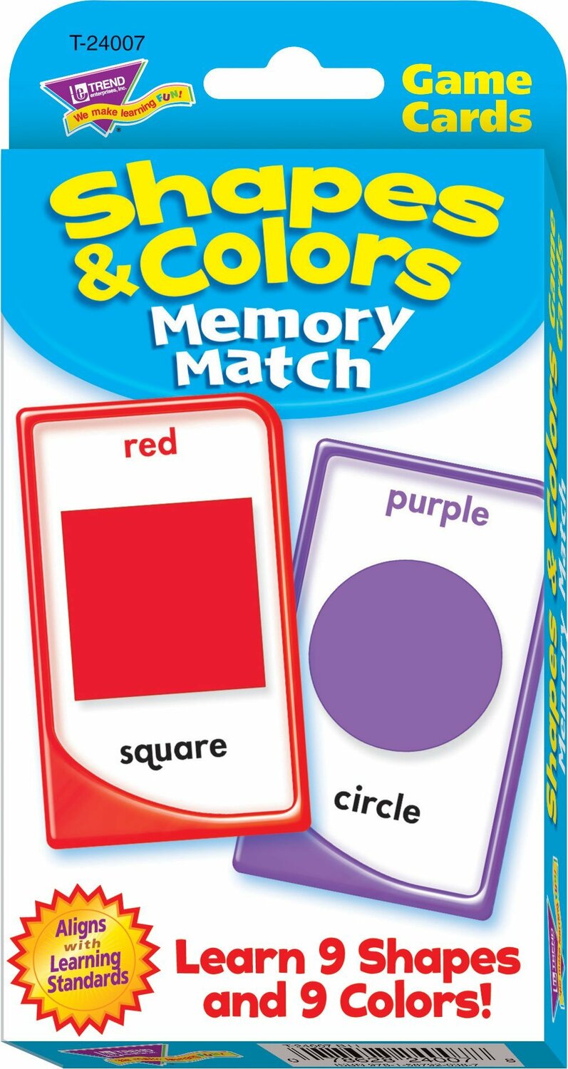 Shapes & Colors Memory Match Challenge Cards