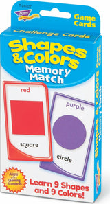 Shapes & Colors Memory Match Challenge Cards