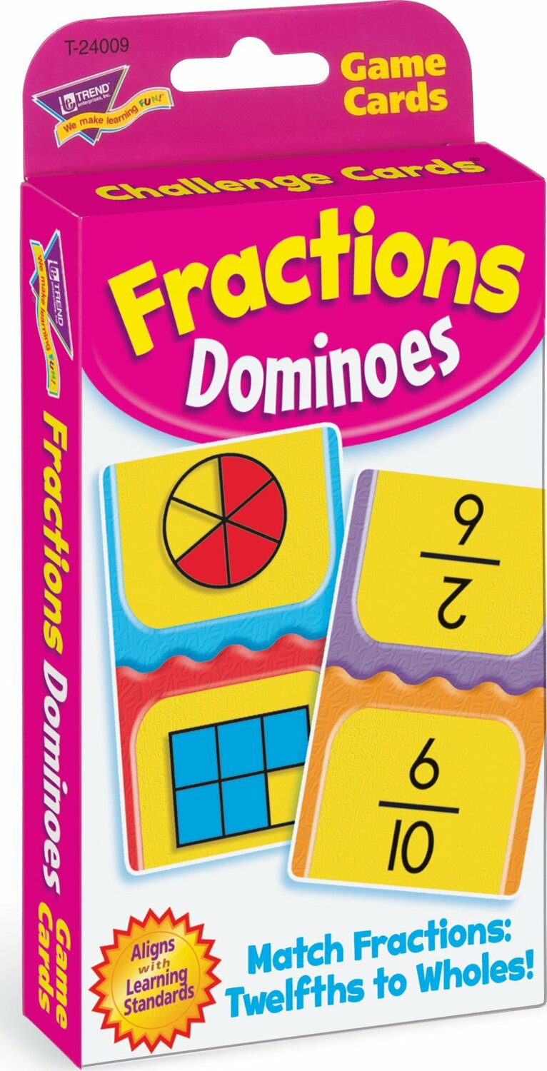 Fractions Dominoes Challenge Cards