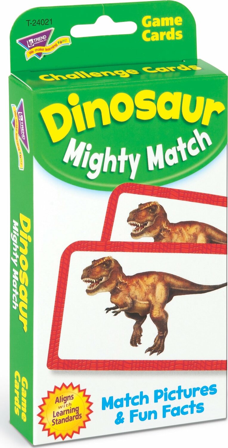 Dinosaur Mighty Match Challenge Cards