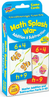 Math Splash War Addition & Subtraction Challenge Cards