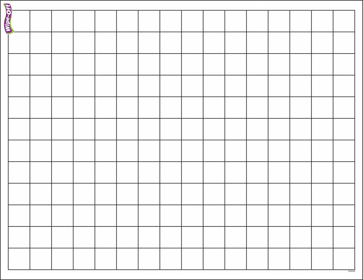 Graphing Grid (small Squares) Wipe-off Chart, 17" X 22"