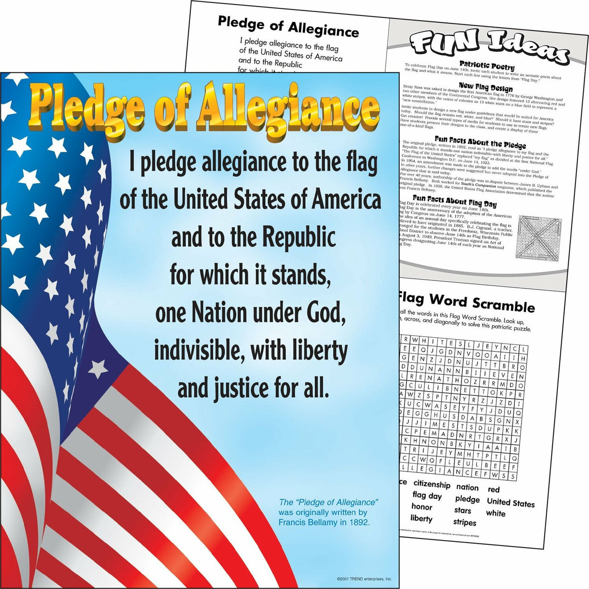 Pledge Of Allegiance Learning Chart, 17" X 22"