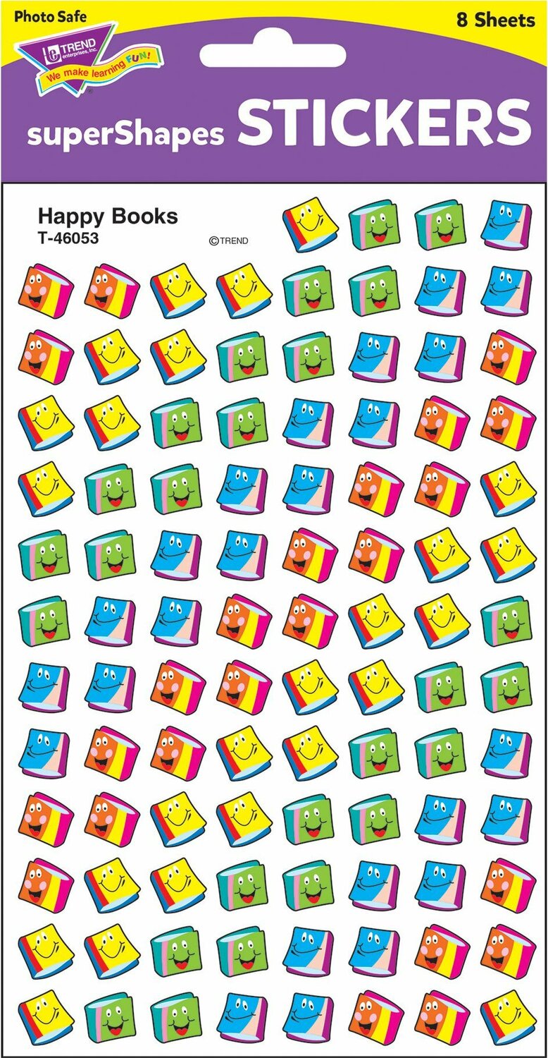 Happy Books Supershapes Stickers, 800 Ct