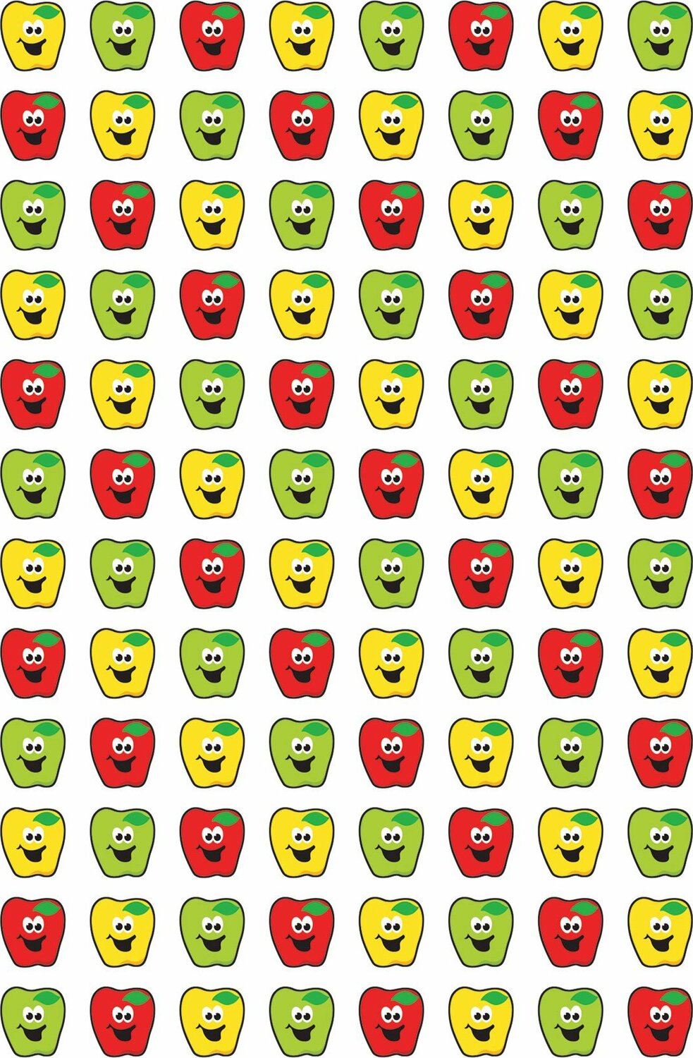 Happy Apples Supershapes Stickers, 800 Ct