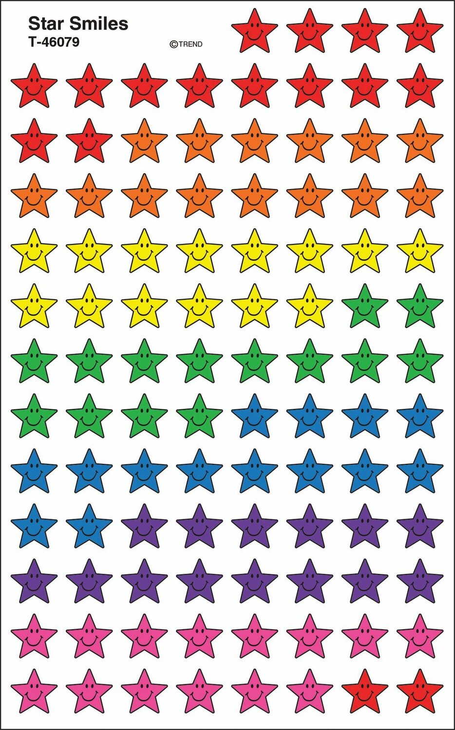 Star Smiles Supershapes Stickers, 800 Ct