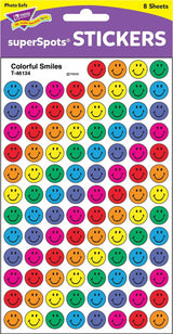 Colorful Smiles Superspots Stickers, 800 Ct