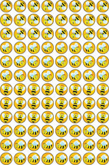 Bees Buzz Superspots Stickers, 800 Ct