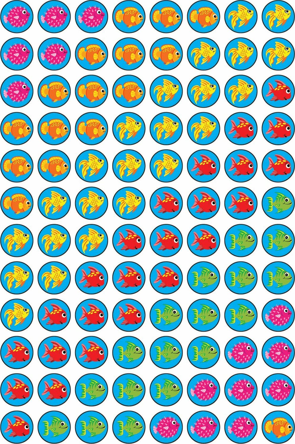 Fun Fish Superspots Stickers, 800 Ct