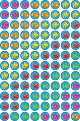 Fun Fish Superspots Stickers, 800 Ct