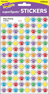 Paw Prints Superspots Stickers, 800 Ct