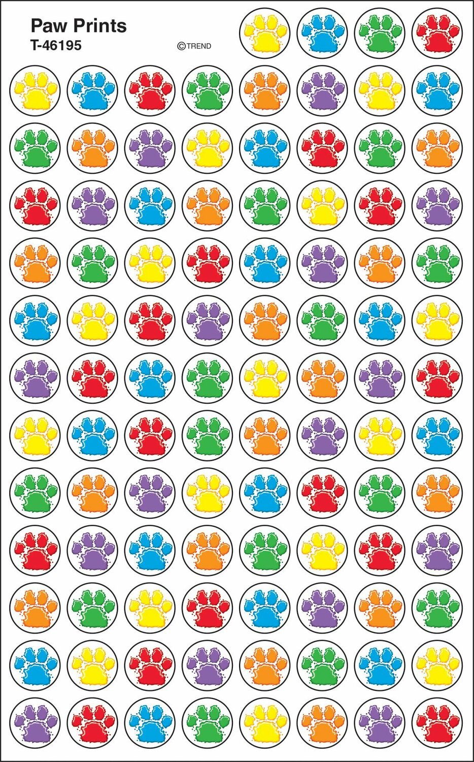 Paw Prints Superspots Stickers, 800 Ct