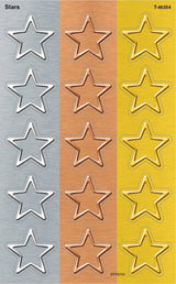 I  Metal Stars Supershapes Stickers  Large, 120 Ct