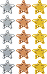 I  Metal Stars Supershapes Stickers  Large, 120 Ct