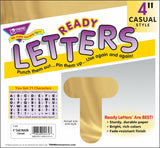 Gold Metallic 4" Casual uppercase Ready Letters