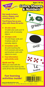 Colors, Shapes,  and Numbers Skill Drill Flash Cards