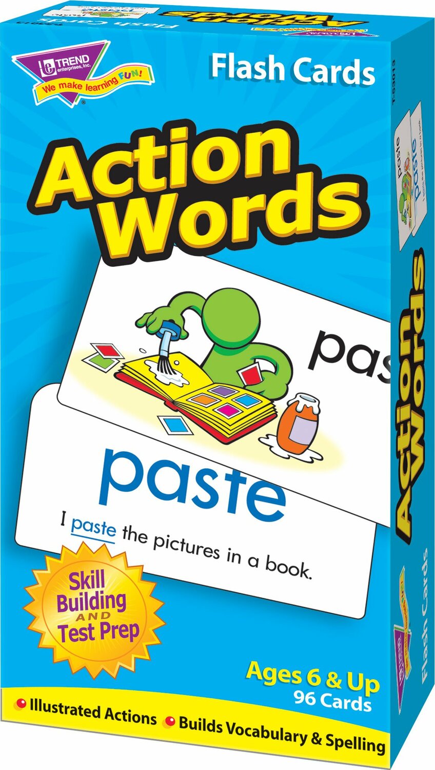 Action Words Skill Drill Flash Cards