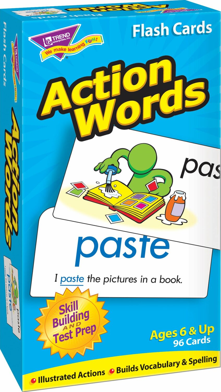 Action Words Skill Drill Flash Cards