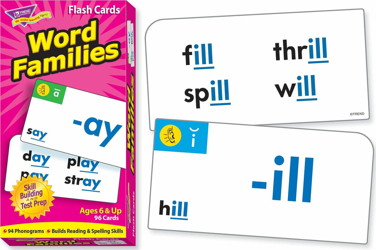 Word Families Skill Drill Flash Cards