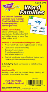 Word Families Skill Drill Flash Cards