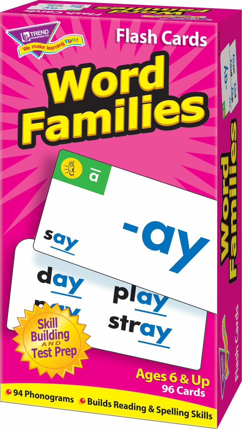 Word Families Skill Drill Flash Cards