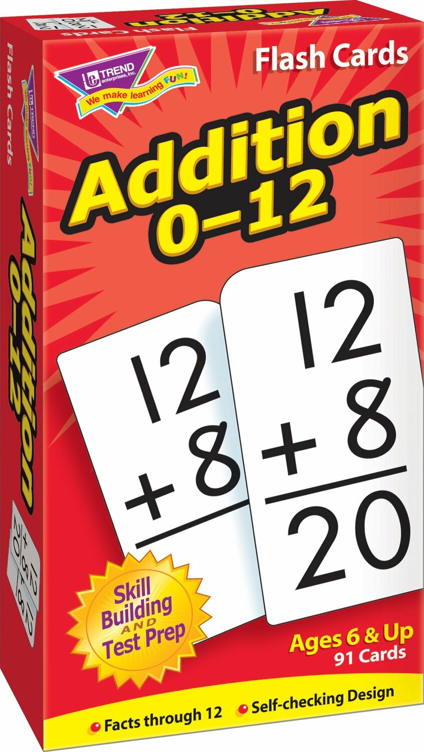 Addition 0-12 Skill Drill Flash Cards