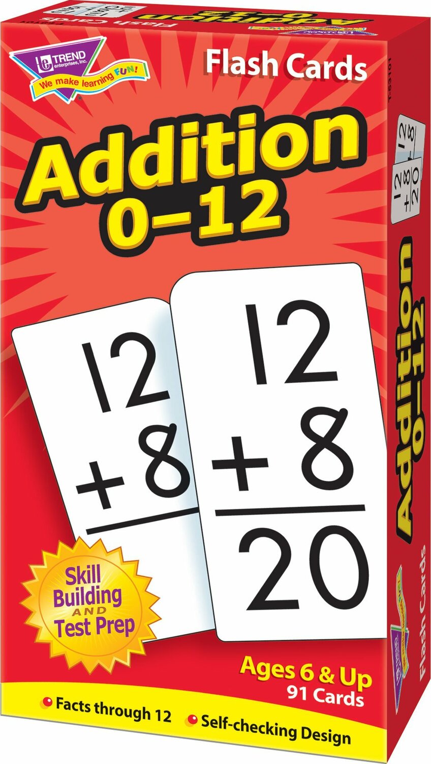 Addition 0-12 Skill Drill Flash Cards