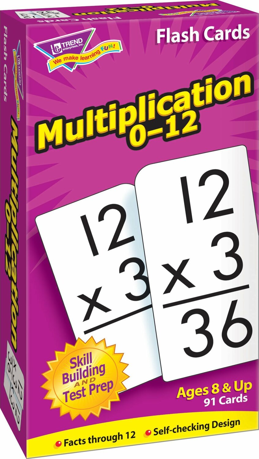 Multiplication 0-12 Skill Drill Flash Cards