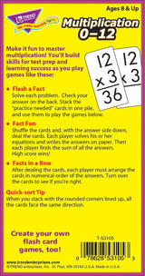 Multiplication 0-12 Skill Drill Flash Cards