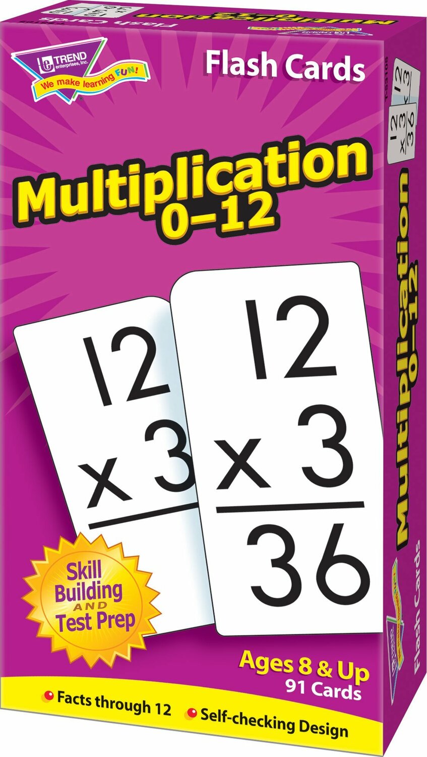 Multiplication 0-12 Skill Drill Flash Cards