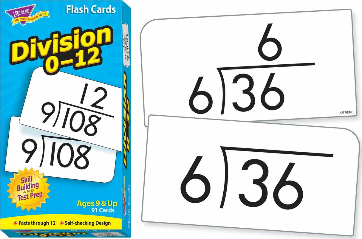 Division 0-12 Skill Drill Flash Cards