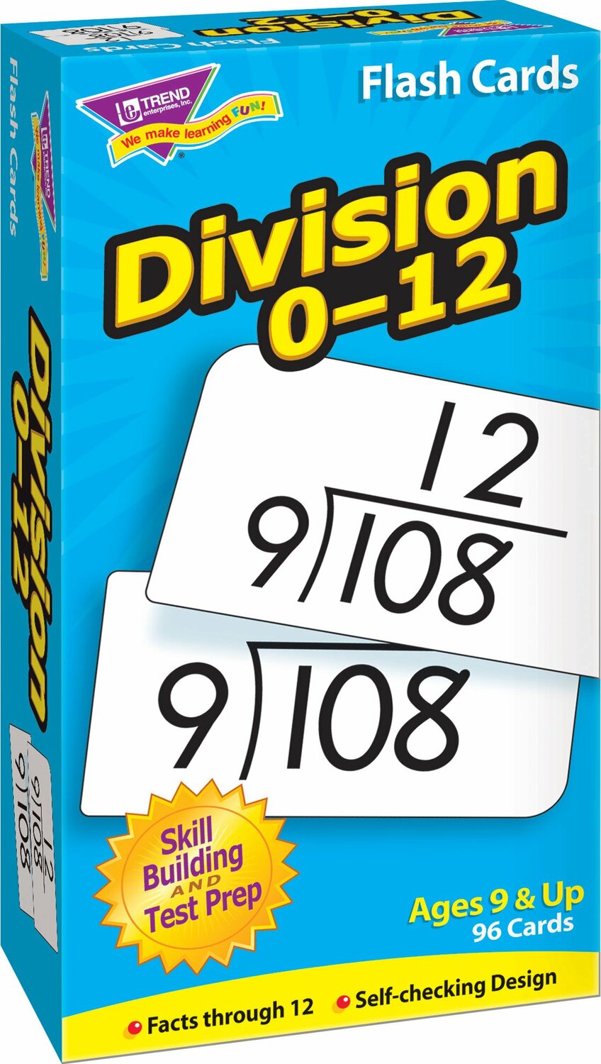 Division 0-12 Skill Drill Flash Cards