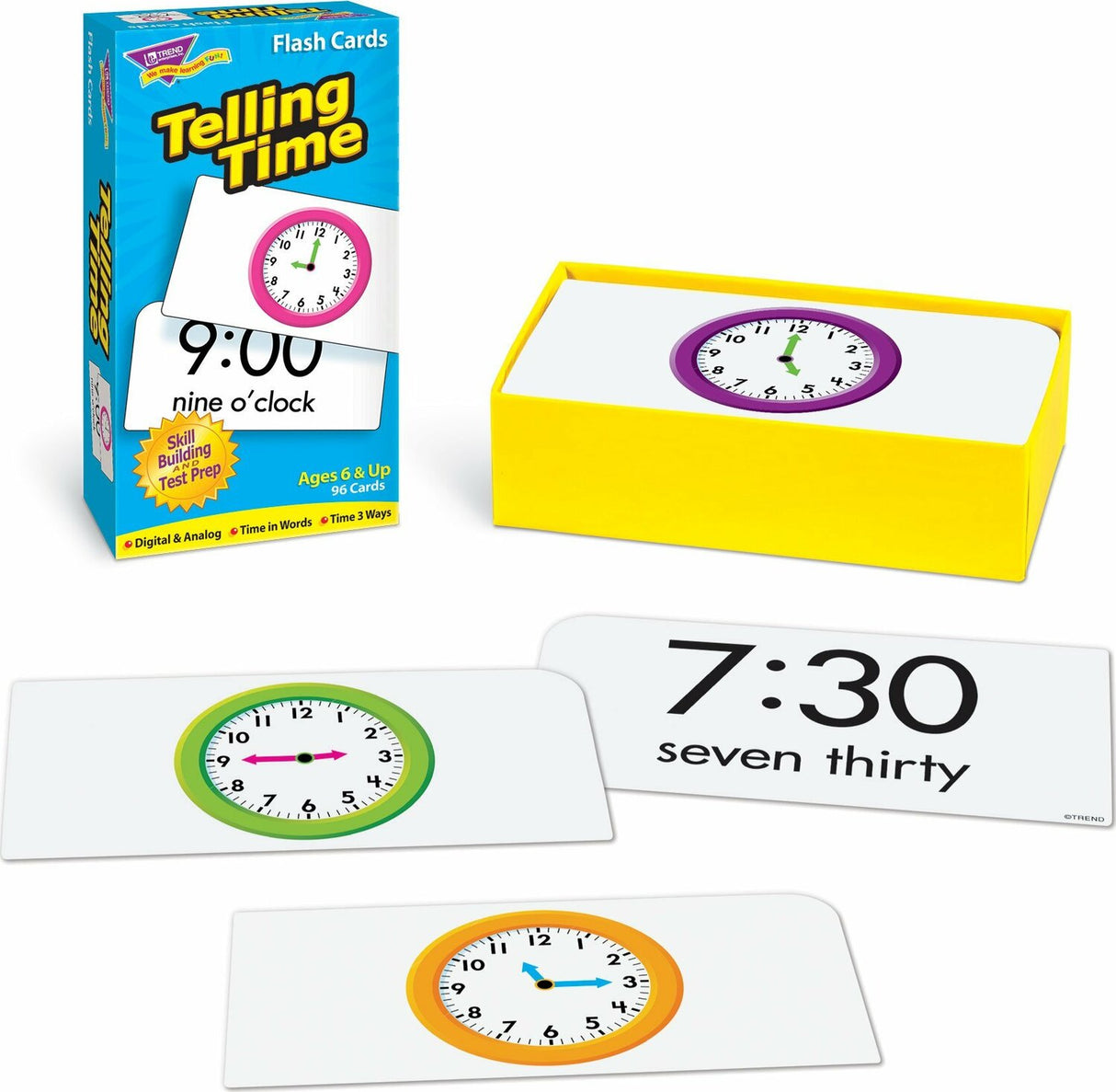 Telling Time Skill Drill Flash Cards