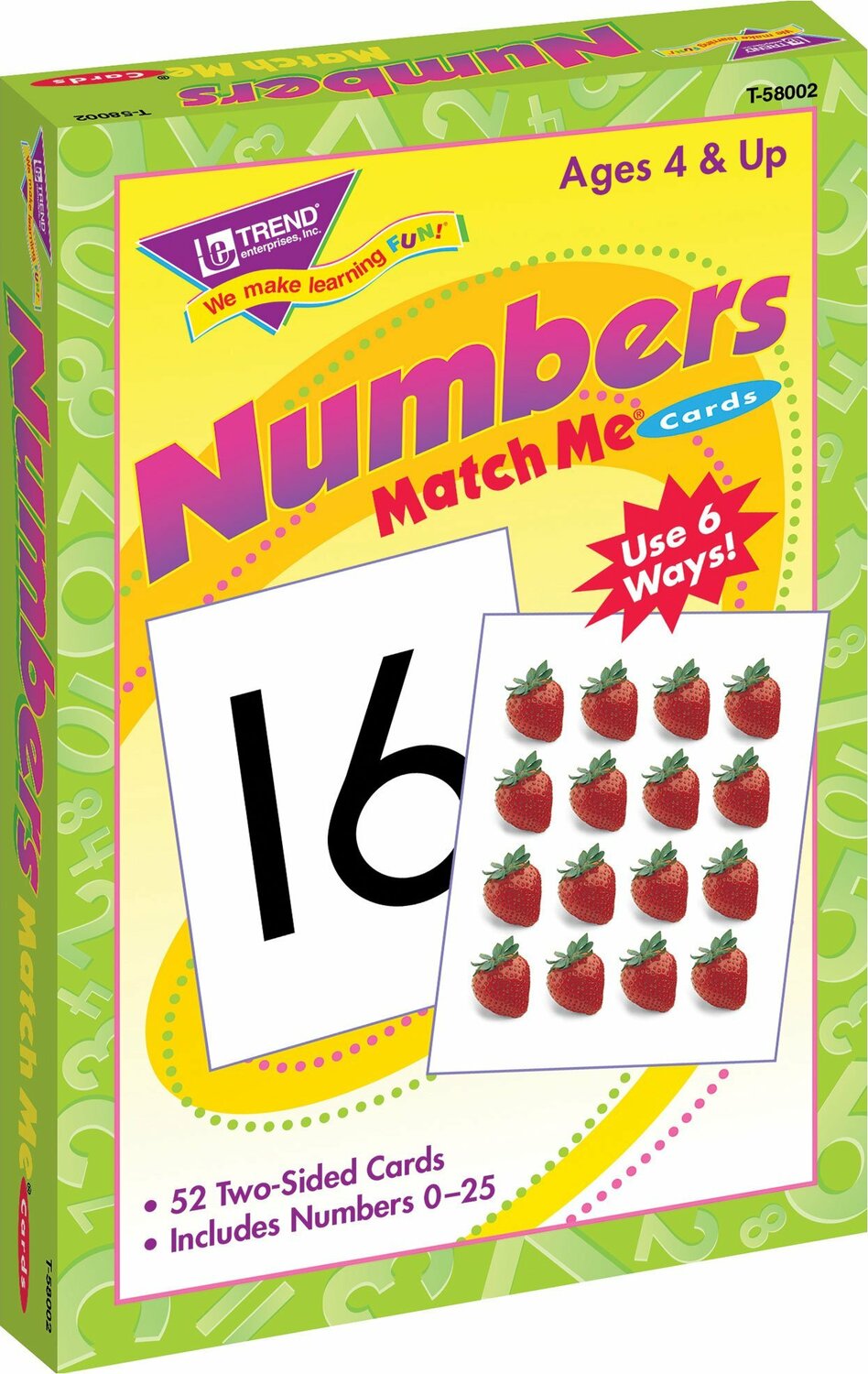 Numbers 0-25 Match Me Cards