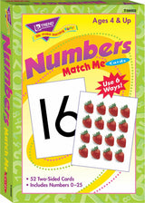 Numbers 0-25 Match Me Cards