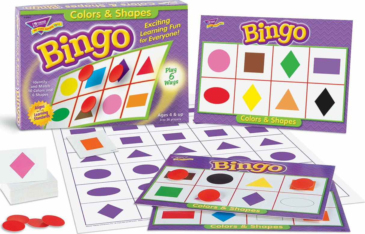 Colors & Shapes Bingo Game