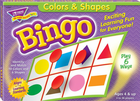 Colors & Shapes Bingo Game