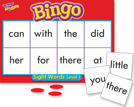 Sight Words Level 1 Bingo Game