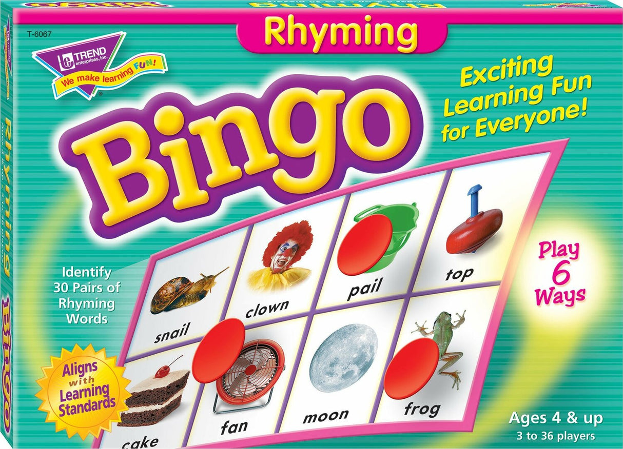 Rhyming Bingo Game