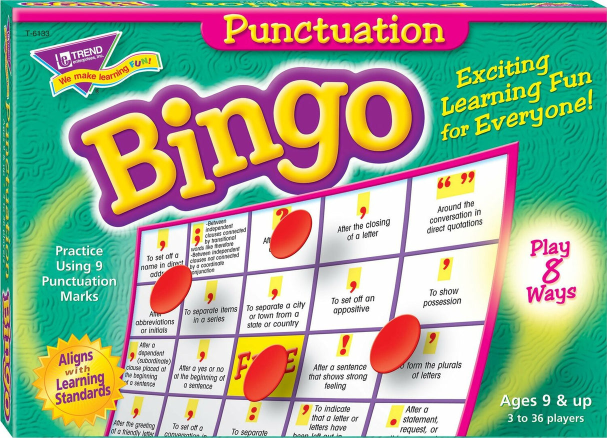 Punctuation Bingo Game