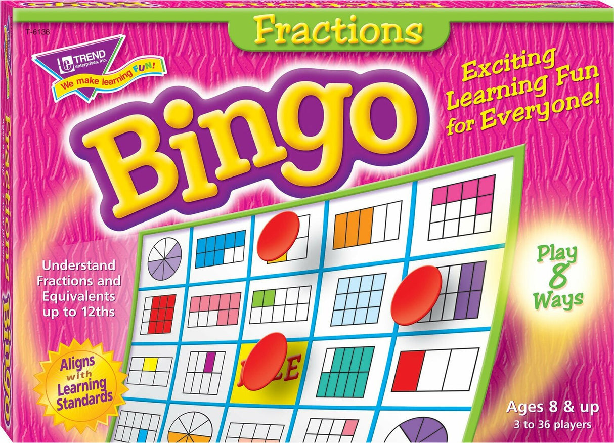 Fractions Bingo Game