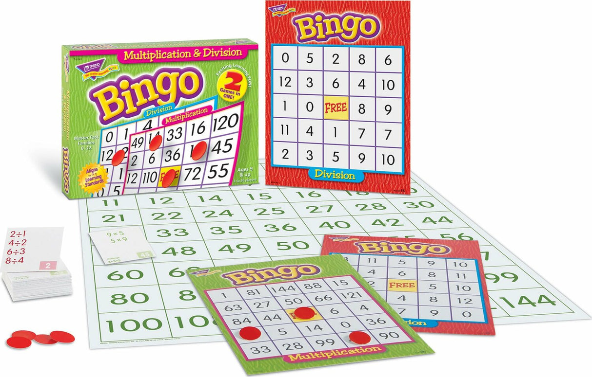 Multiplication  Division (2-sided) Bingo Game