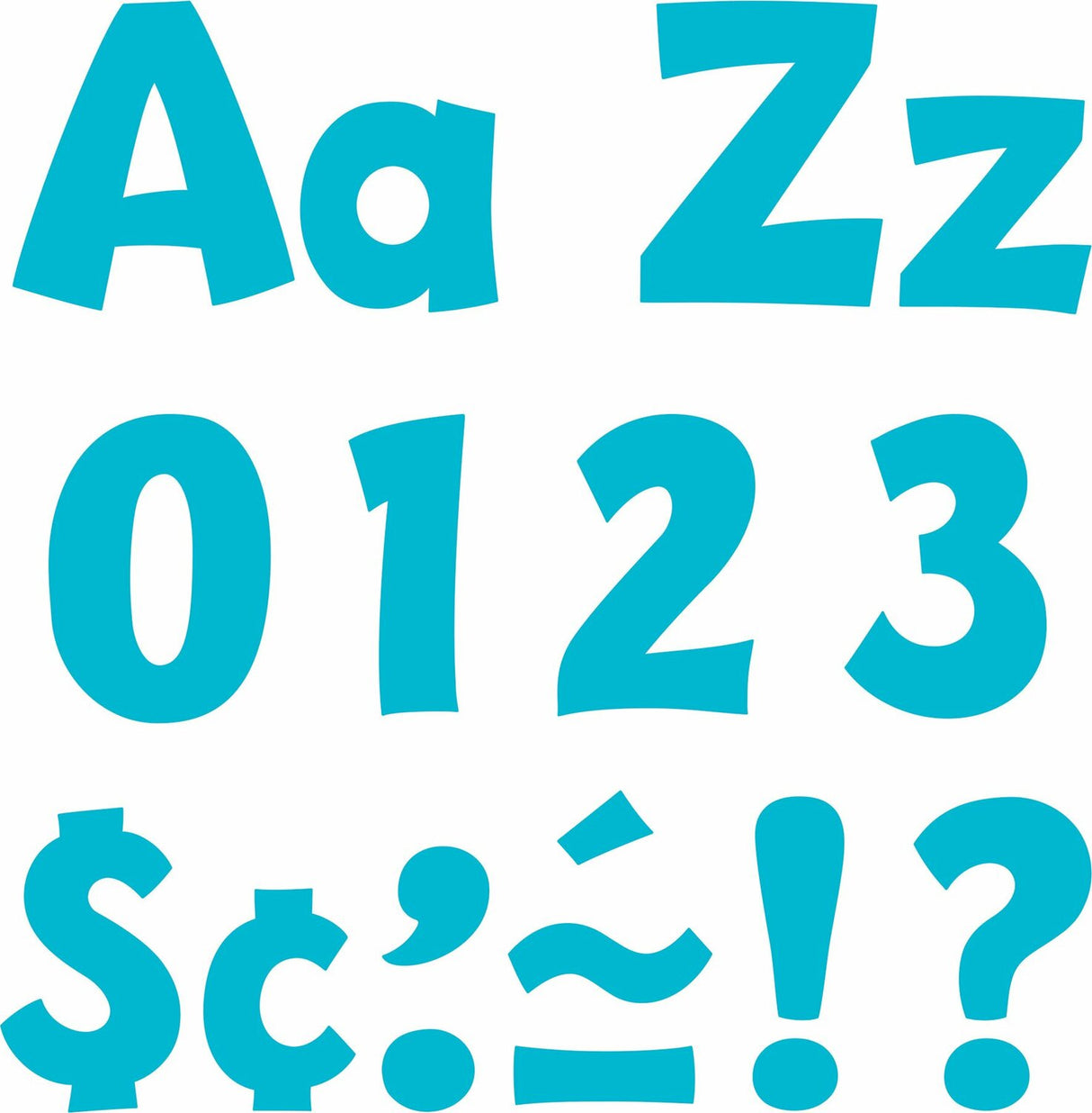 Sky Blue 4" Playful uppercase/lowercase Ready Letters