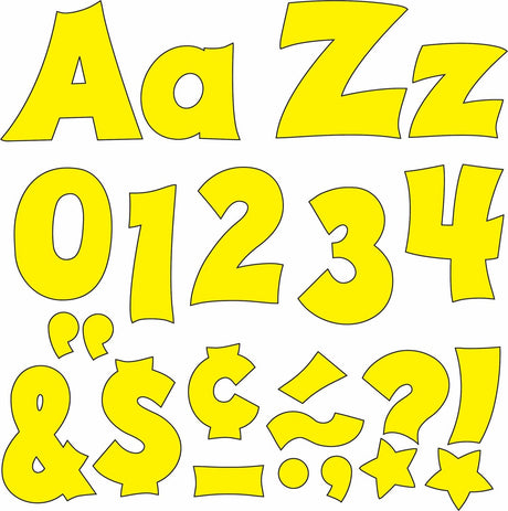 Yellow 4" Friendly Combo Ready Letters