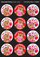 Friendship Bears/ Chocolate Cherry Stinky Stickers, 48 Ct