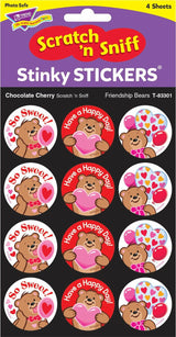 Friendship Bears/ Chocolate Cherry Stinky Stickers, 48 Ct