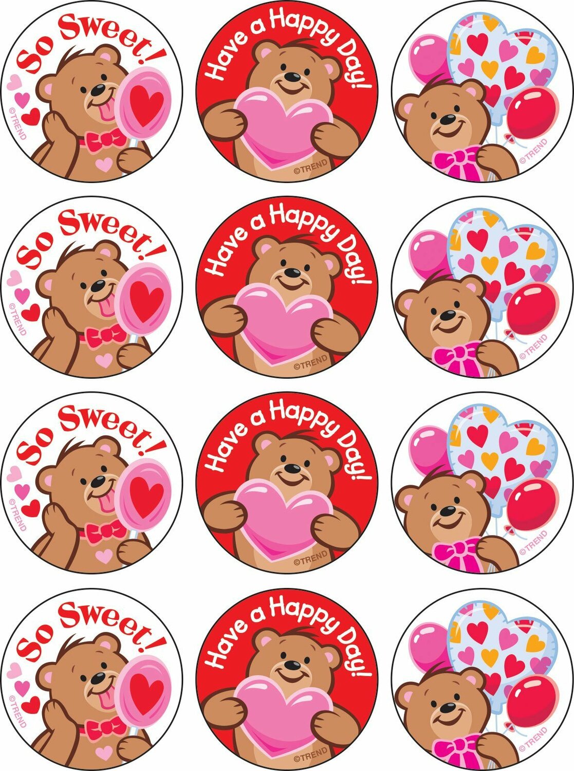 Friendship Bears/ Chocolate Cherry Stinky Stickers, 48 Ct