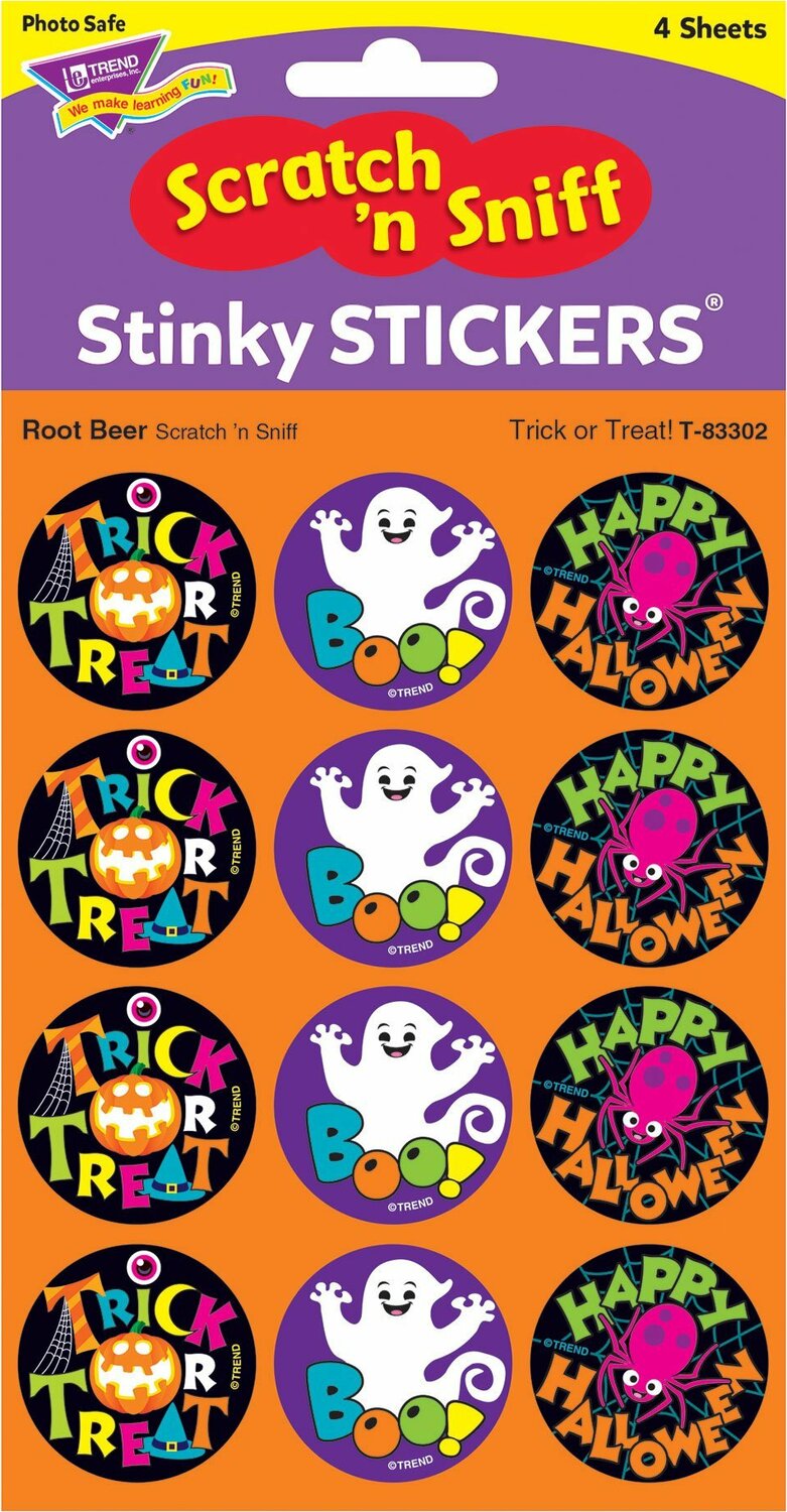 Trick Or Treat!/ Root Beer Stinky Stickers, 48 Ct