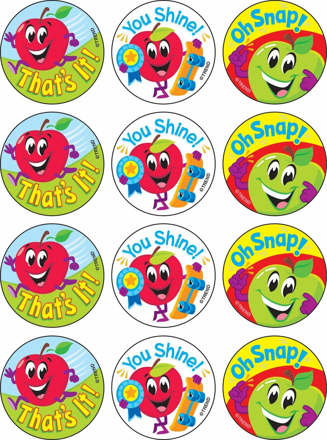 Snappy Apples/ Apple Stinky Stickers, 48 Ct