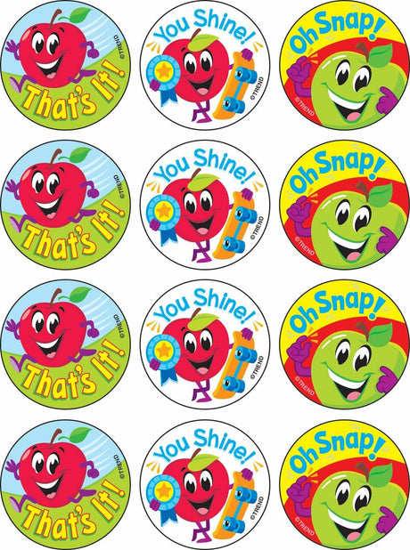 Snappy Apples/ Apple Stinky Stickers, 48 Ct